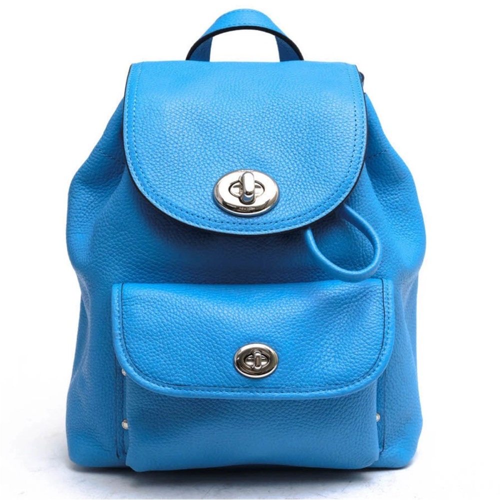 Coach Mini Backpack Bucket Light Blue New Flap